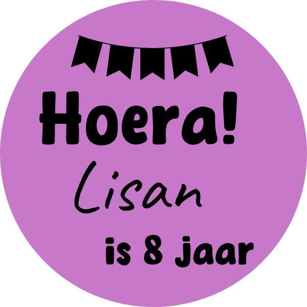 verjaardagssticker naam en leeftijd