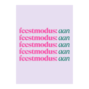 Ansichtkaart feestmodus aan