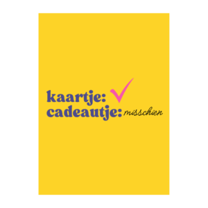 Grappige ansichtkaart kaartje cadeautje misschien