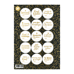stickervel naamstickers voor kerst
