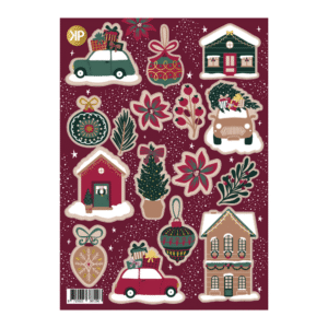 stickervel-kerstillustraties