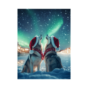 kerstkaart-met-husky's