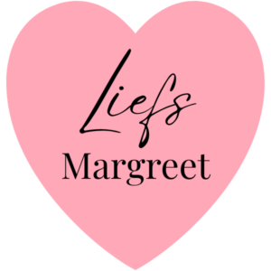 Sticker roze hart met naam