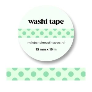 washi-tape-mint-dots