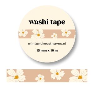 washi-tape-beige-bloemen